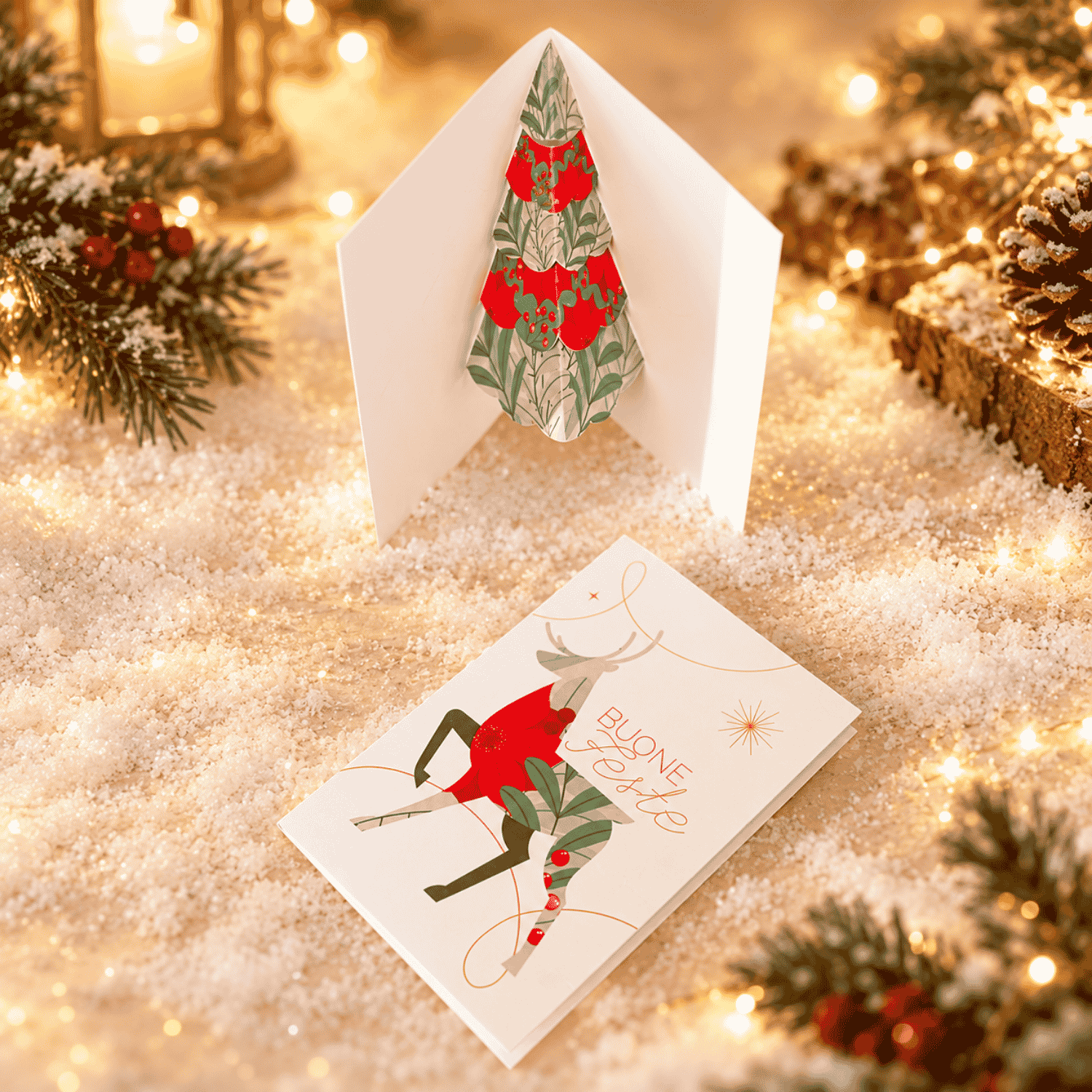Biglietto pop-up di Natale